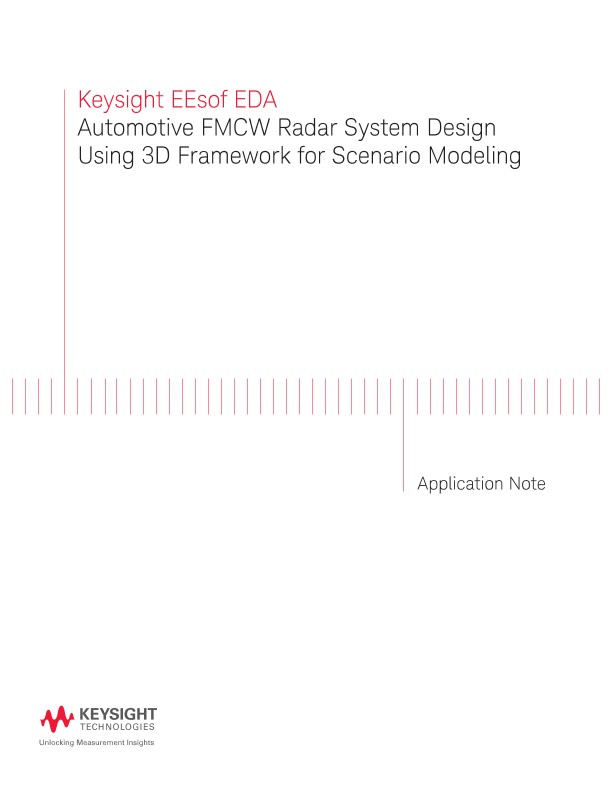 FMCW Radar System Design Using Scenario Modeling PDF Asset Page Keysight